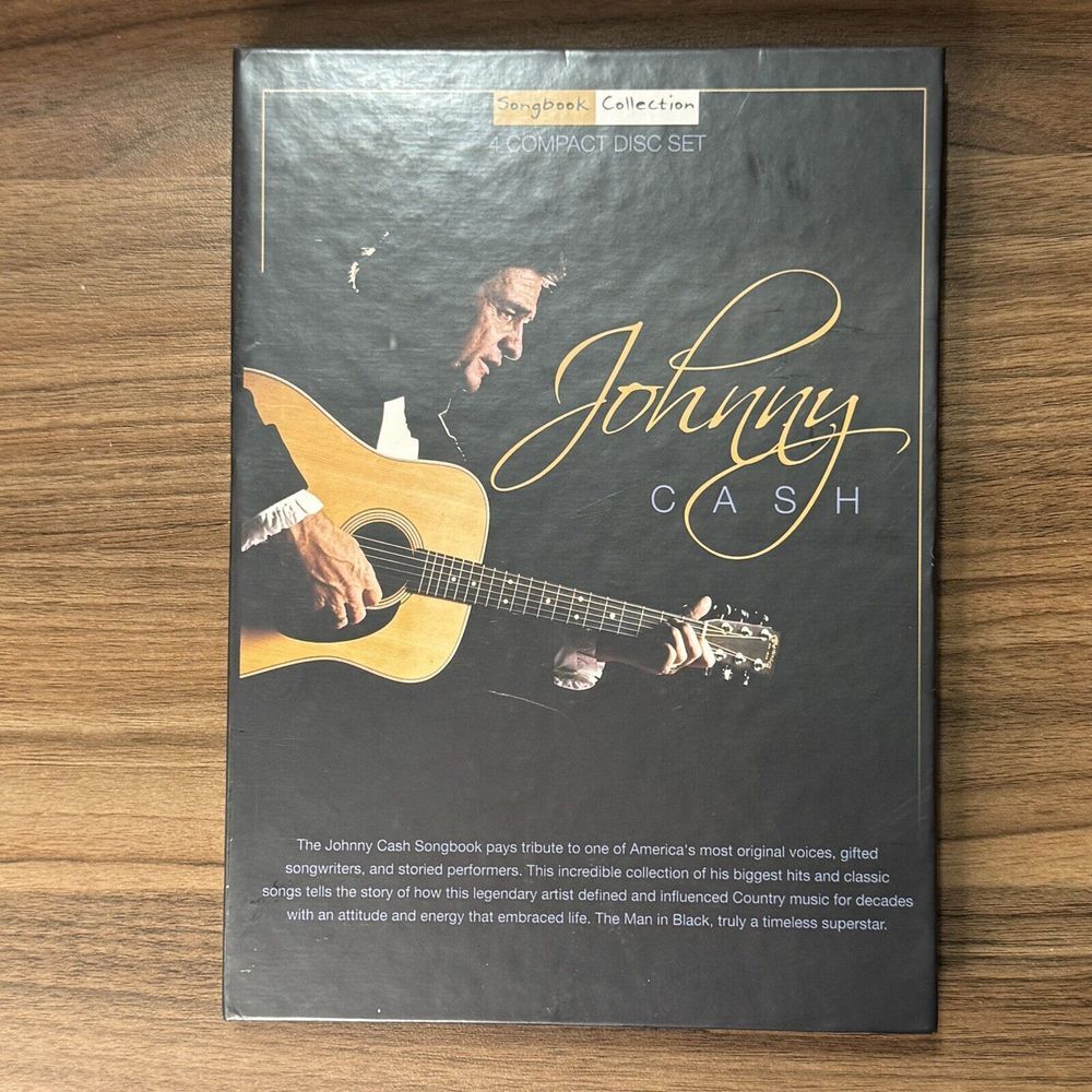 Johnny Cash Songbook Collection 4 Compact Disc Set CD Hardback Book